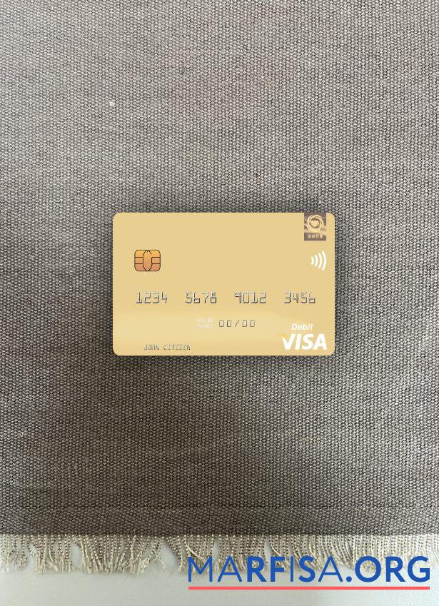 Blank North Korea Daesong Bank visa debit card photolook front real example